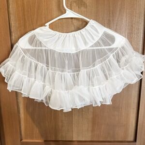 1990's Girls Ruffle Slip White Size 4‎